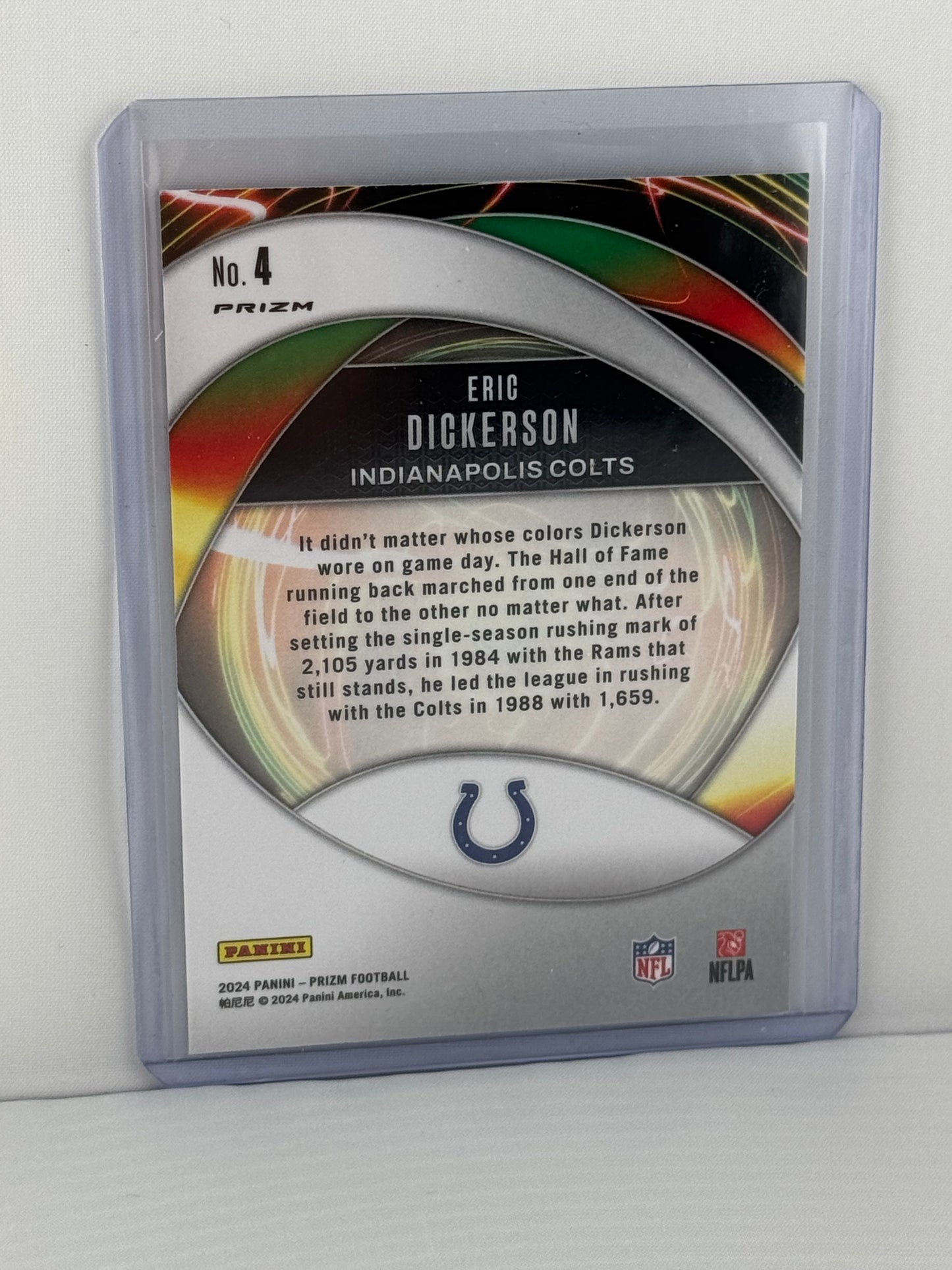 2024 Prizm #4 Eric Dickerson Portals Green Cracked Ice