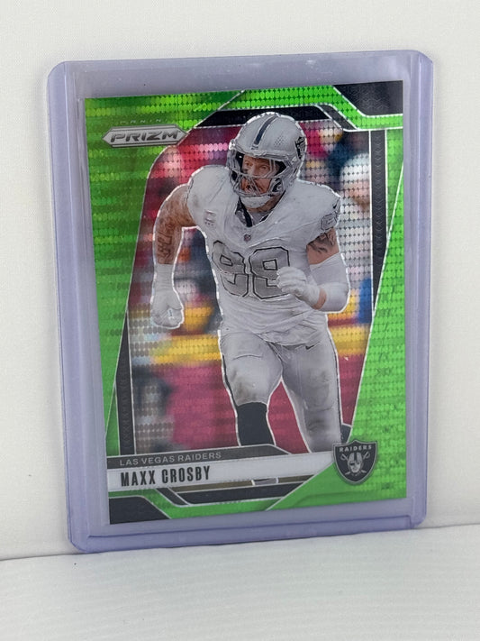 2024 Prizm #152 Maxx Crosby Neon Green Pulsar Las Vegas Raiders