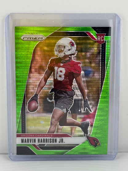2024 Prizm #375 Marvin Harrison Jr. Neon Green Pulsar