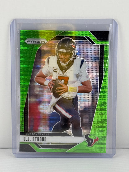 2024 Prizm #111 CJ Stroud Neon Green Pulsar