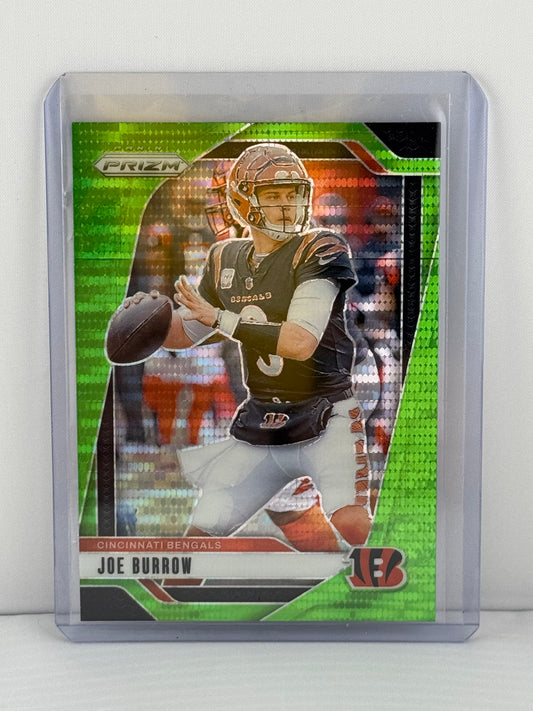 2024 Prizm #55 Joe Burrow Neon Green Pulsar Cincinnati Bengals