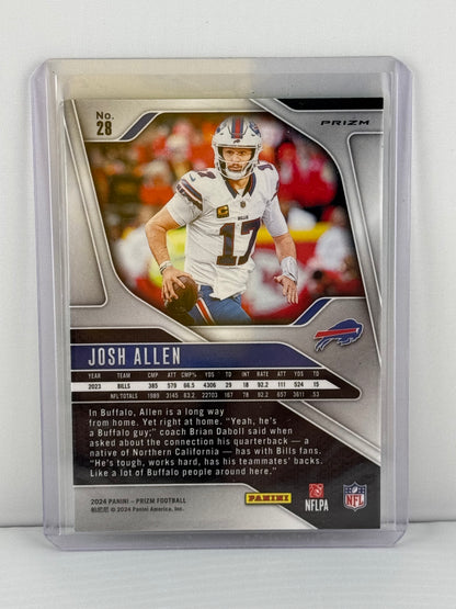 2024 Prizm #28 Josh Allen Neon Green Pulsar