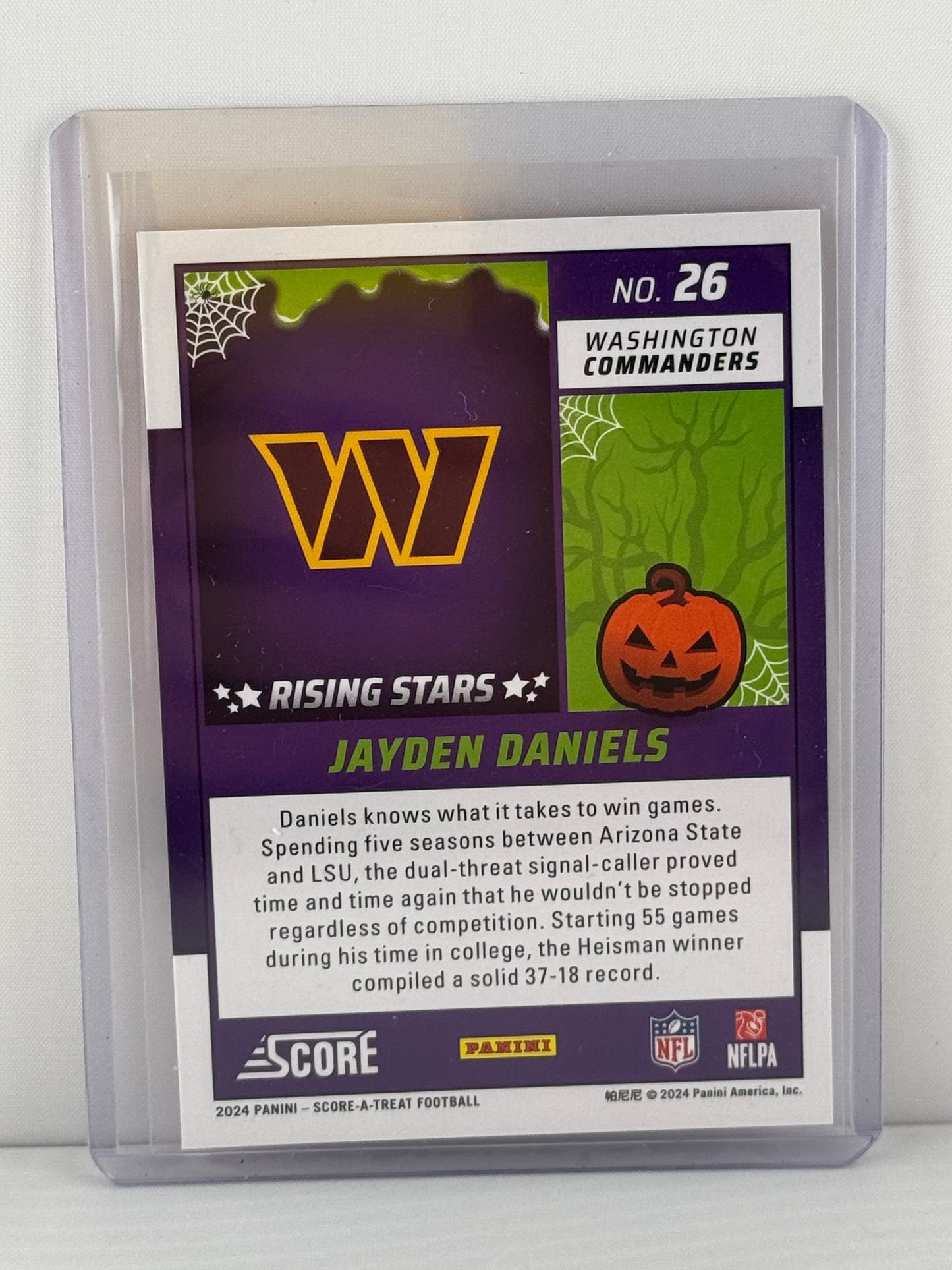 2024 Score-A-Treat #26 Jayden Daniels RC Orange