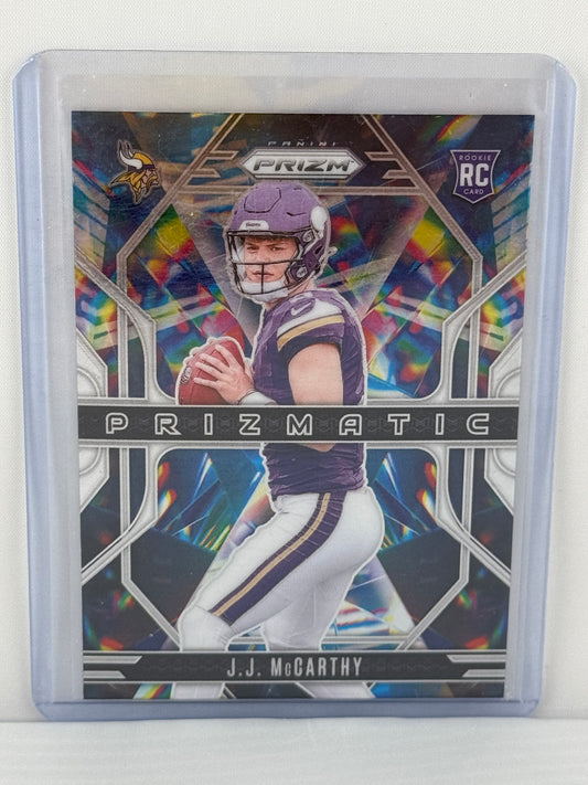 2024 Prizm #8 JJ McCarthy Prizmatic Minnesota Vikings