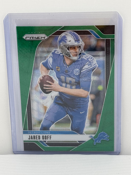 2024 Prizm #92 Jared Goff Green Wave Detroit Lions