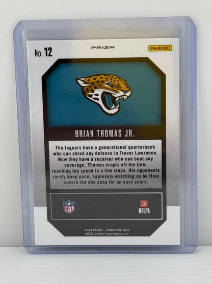 2024 Prizm #12 Brian Thomas Jr. RC Emergent Green Wave