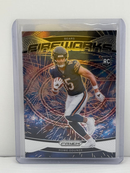2024 Prizm #19 Rome Odunze RC Fireworks