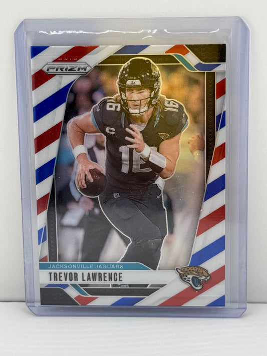 2024 Prizm #129 Trevor Lawrence Red White Blue Jacksonville Jaguars