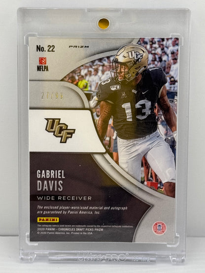 2020 Chronicles Draft Picks Prizm #22 Gabriel Davis 27/99 Silver