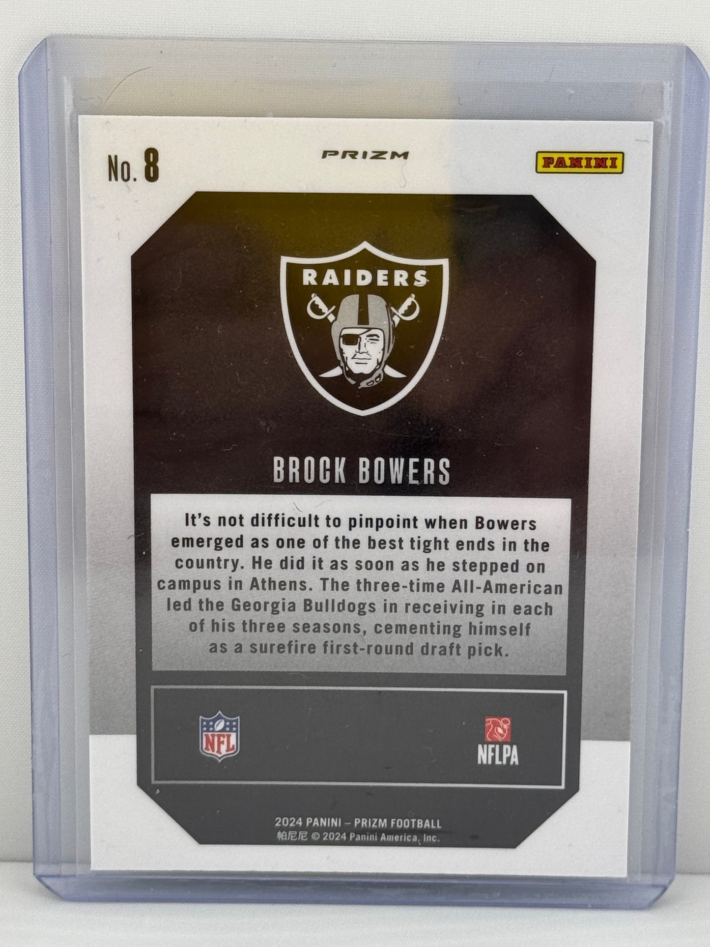 2024 Prizm #8 Brock Bowers Emergent RC Green