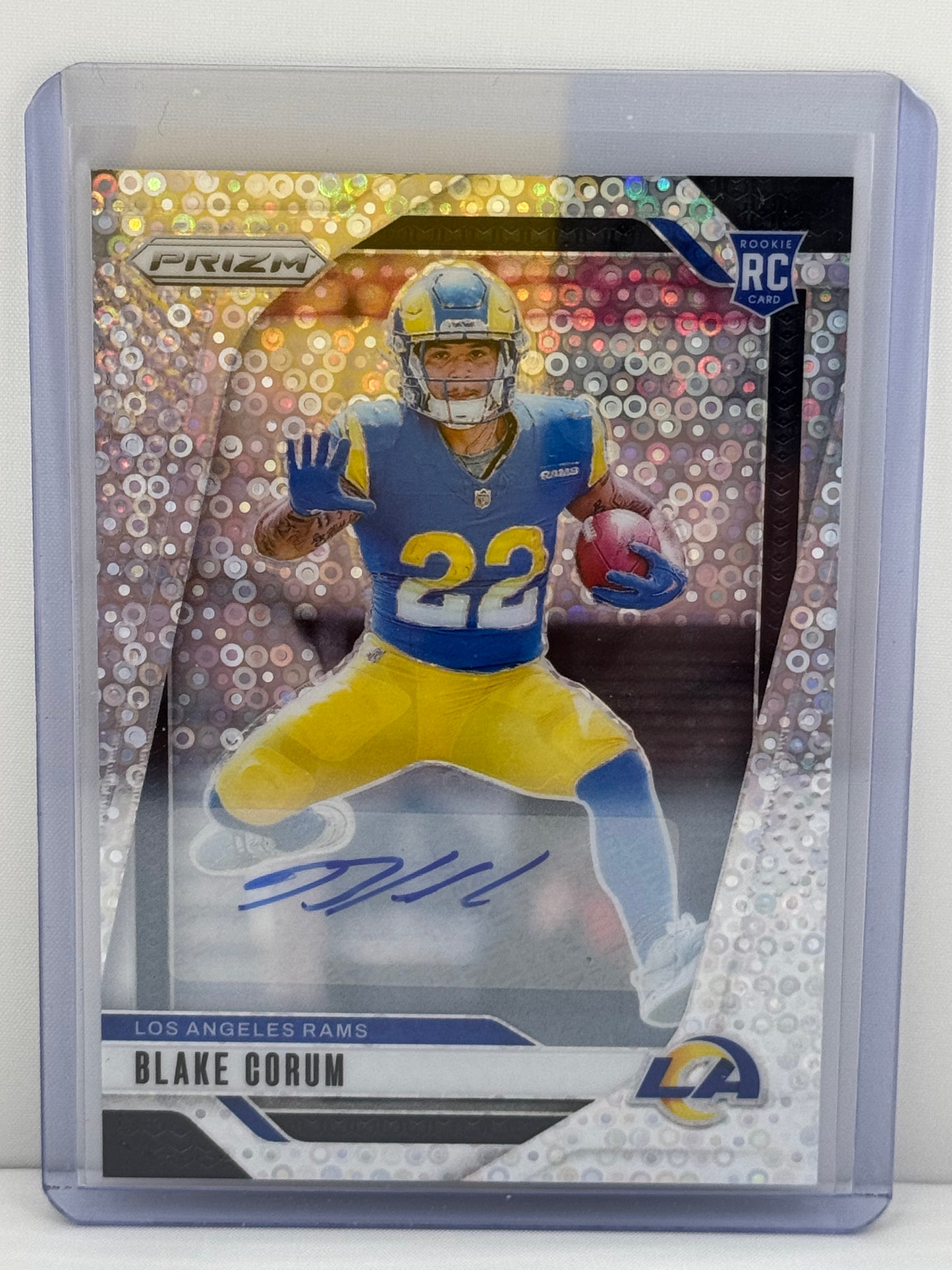 2024 Prizm #308 Blake Corum Auto No Huddle Disco RC