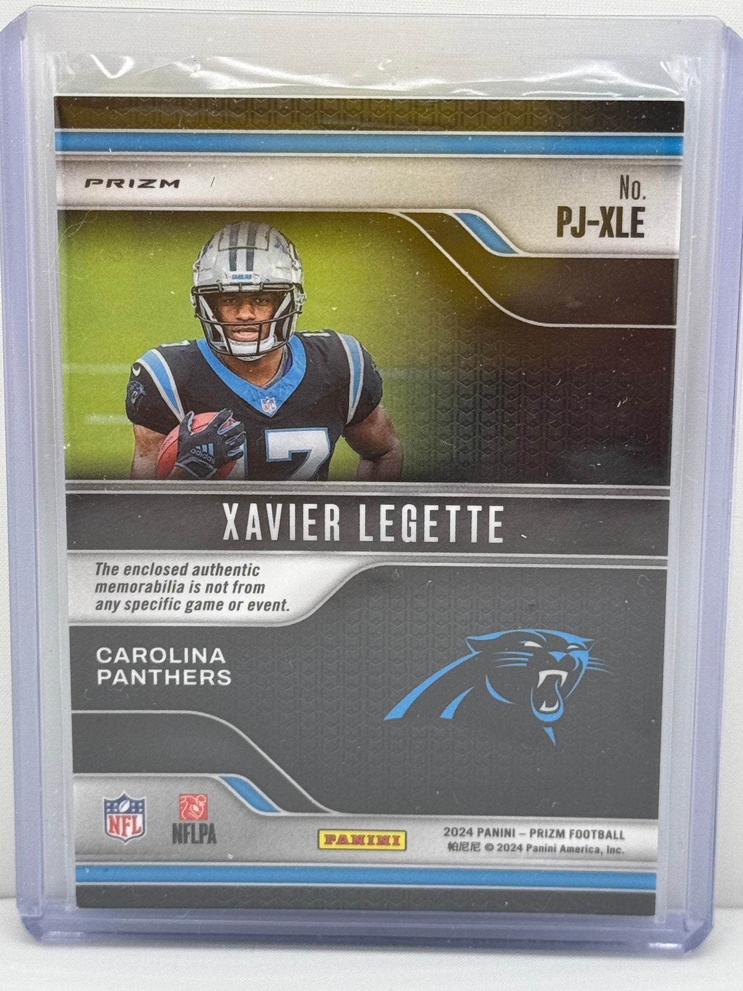 2024 Prizm #PJ-XLE Xavier Legette Premier Jerseys Neon Green Pulsar