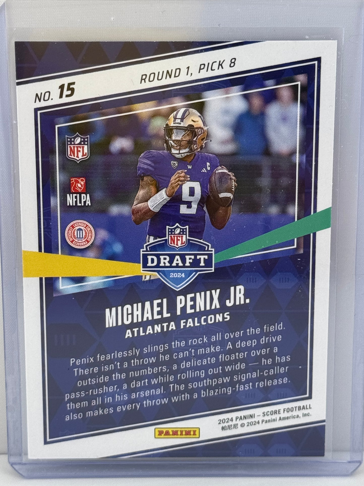 2024 Score #15 Michael Penix Jr. Draft RC
