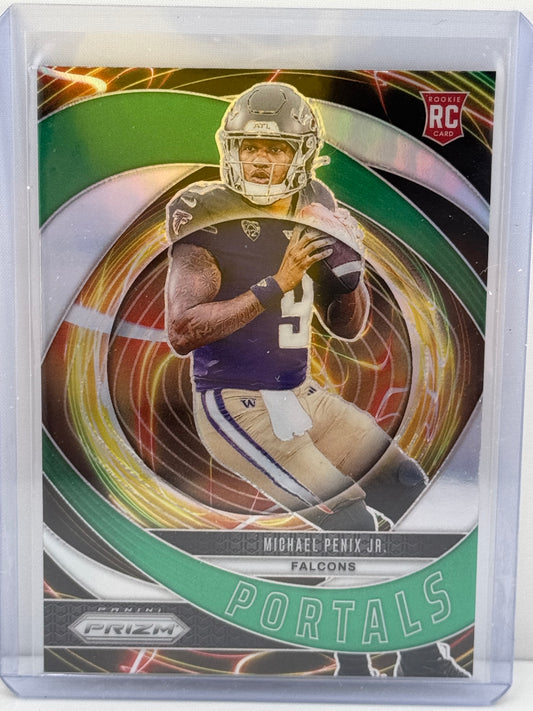 2024 Prizm #6 Michael Penix Jr. Portals RC Green