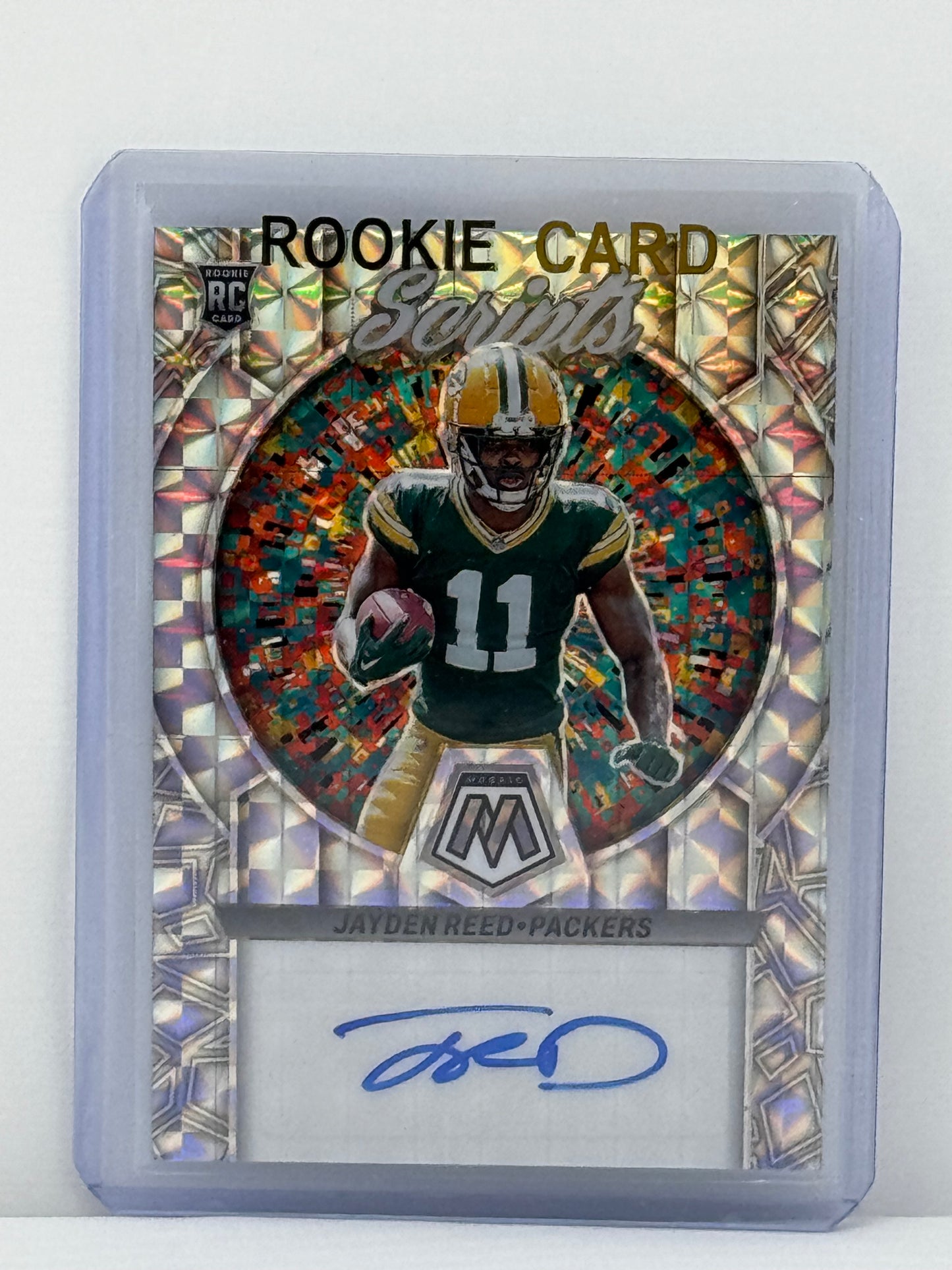 2023 Panini Mosaic #RS-JR Jayden Reed RC Scripts Auto Silver Prizm