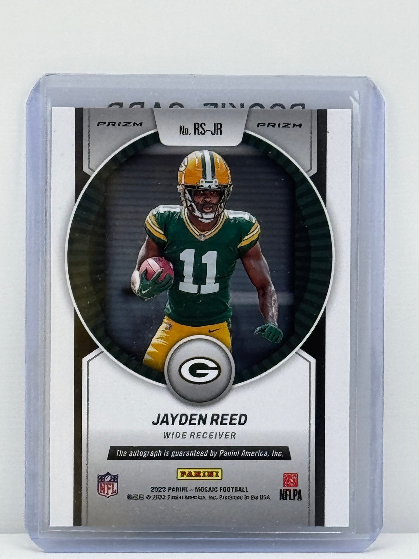 2023 Panini Mosaic #RS-JR Jayden Reed RC Scripts Auto Silver Prizm