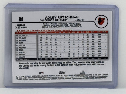 2024 Topps Chrome #80 Adley Rutschman Checkerboard Refractor