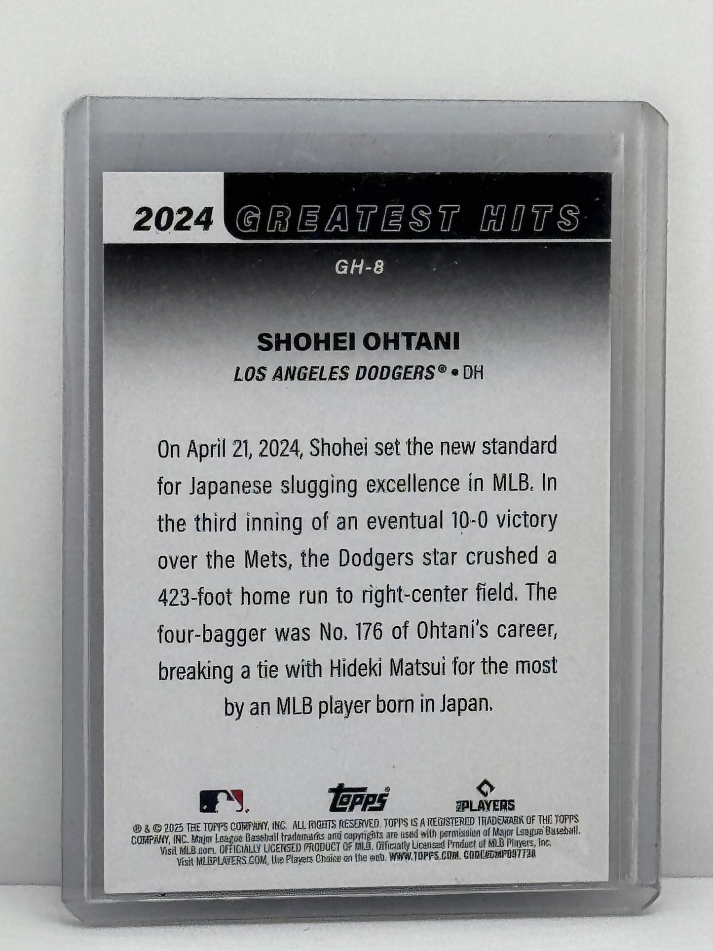 2025 Topps Series 1 #GH-8 Shohei Ohtani Greatest Hits