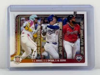 2025 Topps Series 1 #347 NL AB Leaders Shohei Ohtani