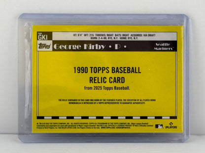 2025 Topps Series 1 #GKI 1990 Relic Card George Kirby Game Worn