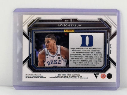 2023 Prizm Draft Picks #51 Jayson Tatum Silver
