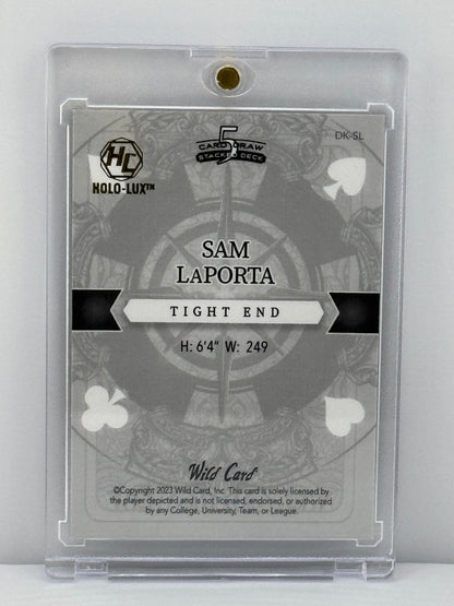 2023 Wild Card 5 Card Draw Sam Laporta RC Jack Diamonds 1/1
