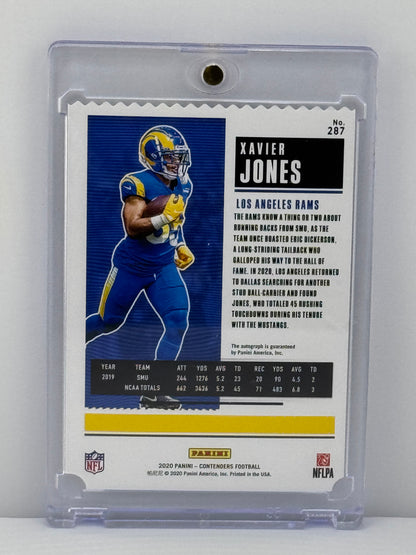 2020 Panini Contenders #287 Rookie Ticket Stub Xavier Jones Auto 35/35 Bookend!!