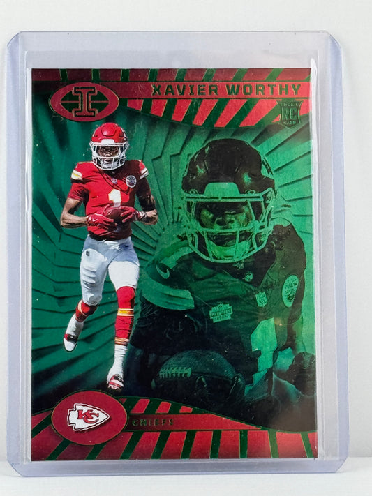 2024 Panini Illusions #45 Xavier Worthy Emerald RC