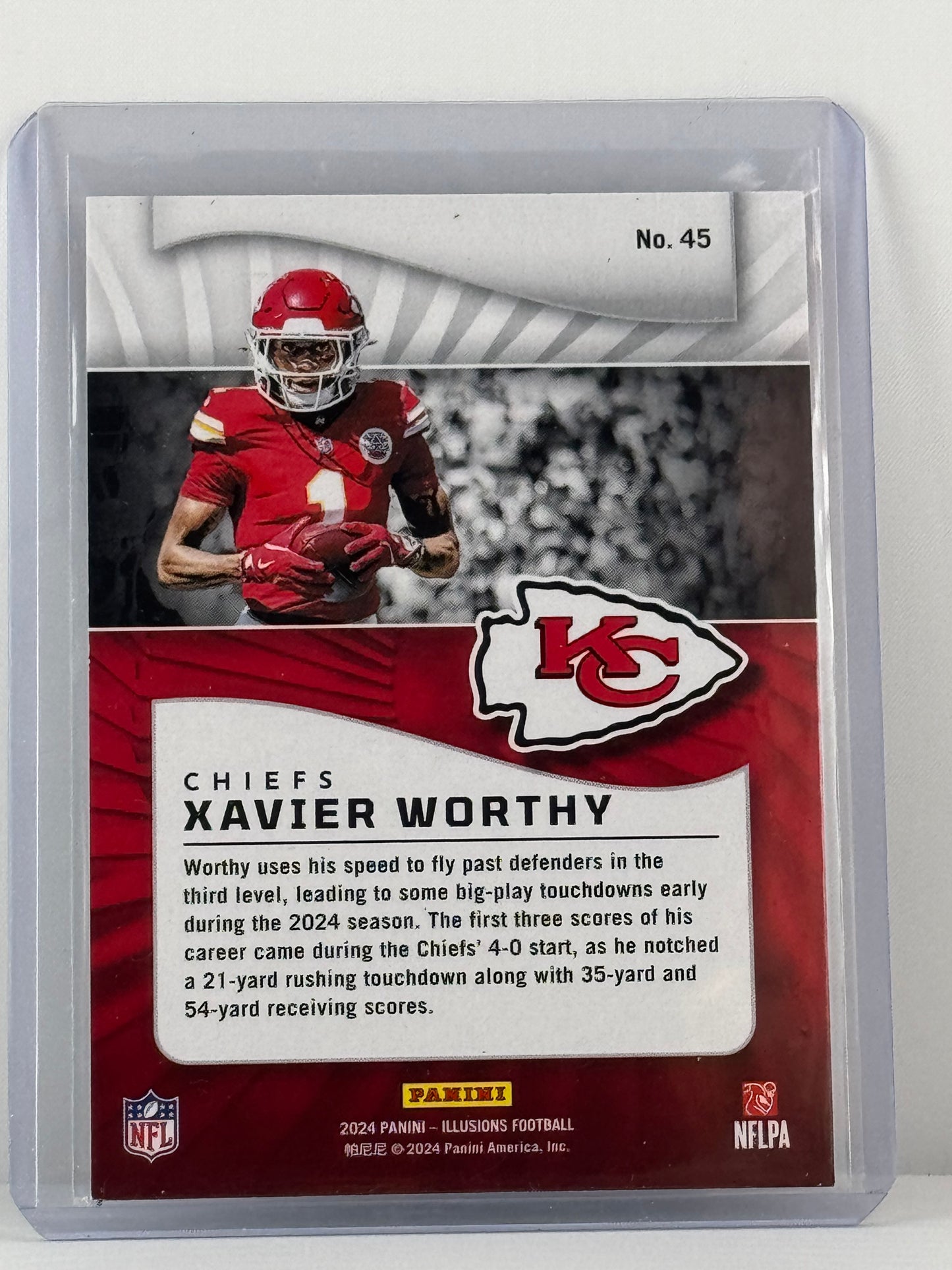 2024 Panini Illusions #45 Xavier Worthy Emerald RC