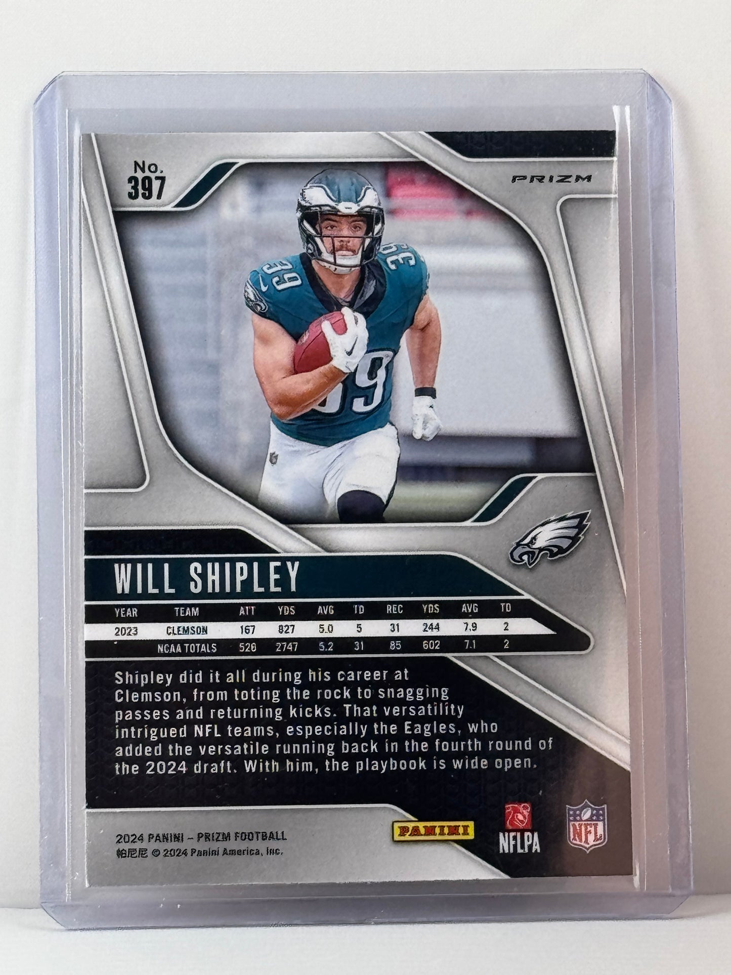 2024 Prizm #397 Will Shipley Orange Disco RC