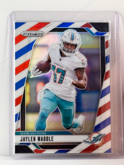 2024 Prizm #178 Jaylen Waddle Red White Blue Prizm