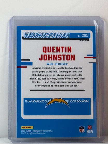 2023 Donruss Optic #265 Quentin Johnston Holo RC