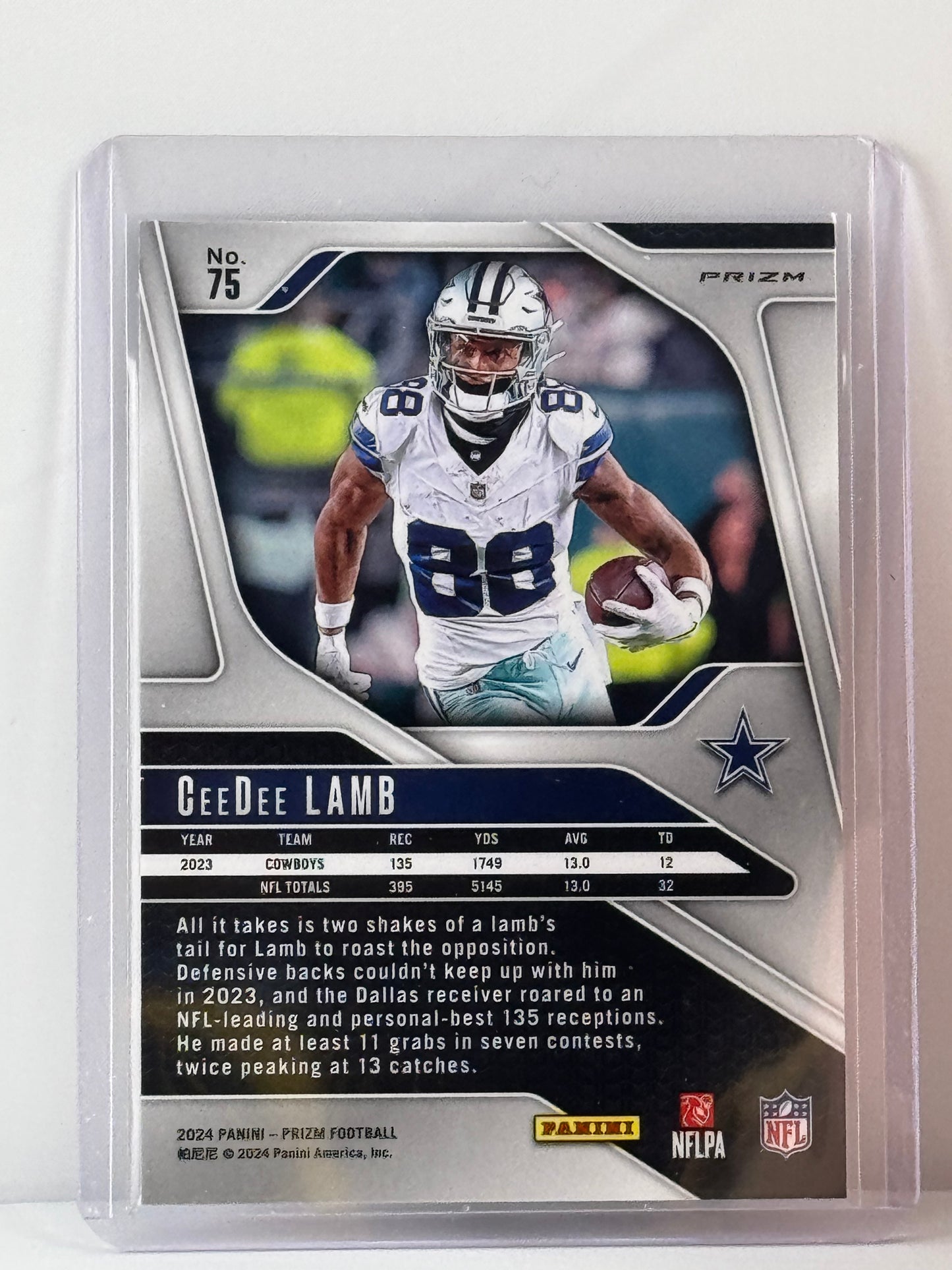 2024 Prizm #75 Ceedee Lamb Red White Blue Prizm