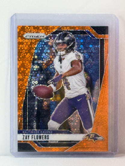 2024 Prizm #21 Zay Flowers Orange Disco
