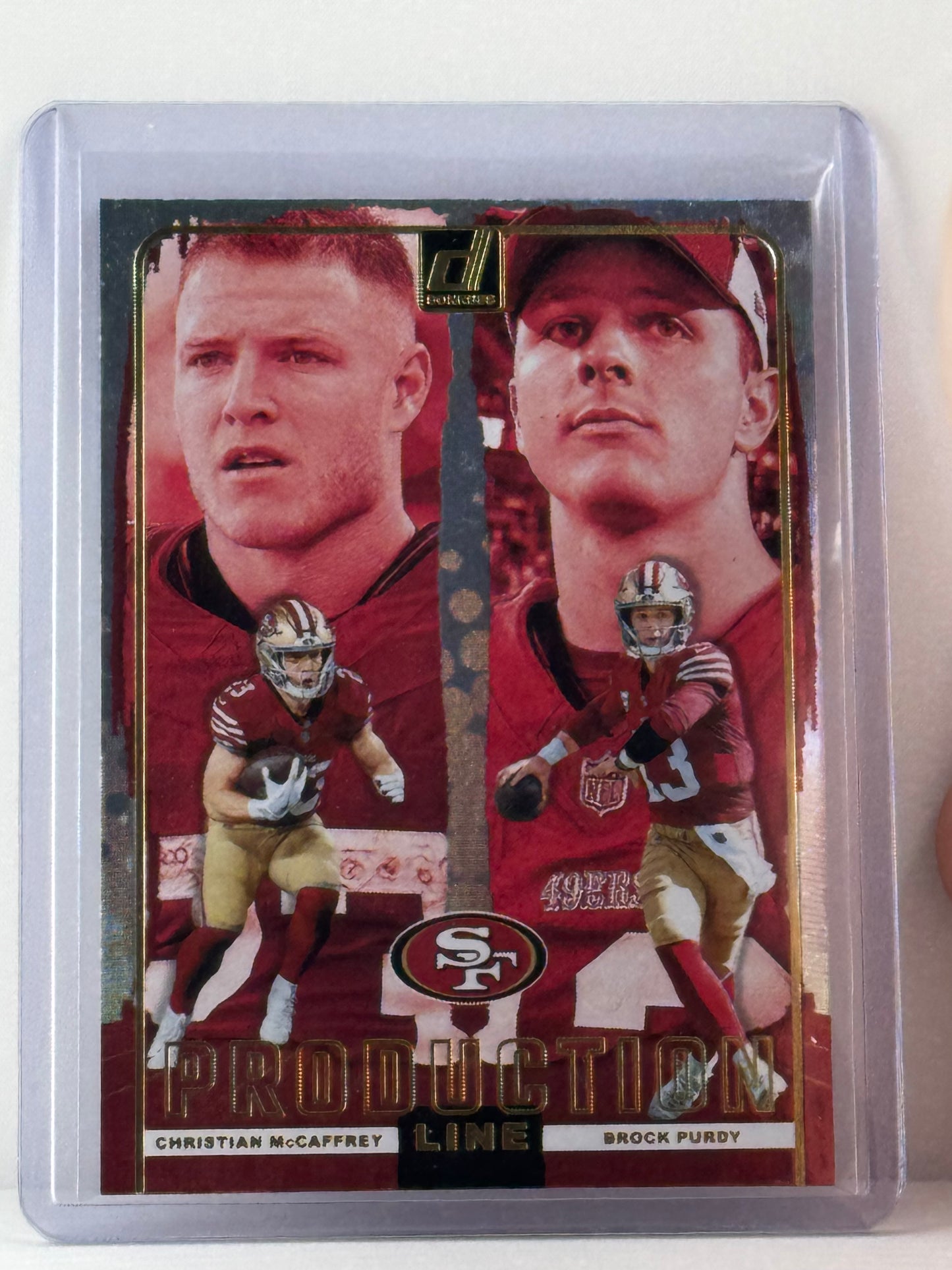 2024 Donruss #2 Christian McCaffrey Brock Purdy Production Line