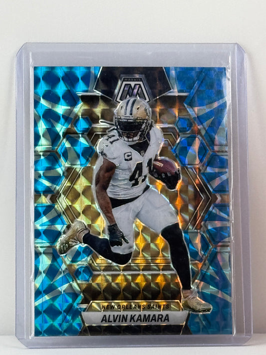 2023 Mosaic #169 Alvin Kamara Reactive Blue Prizm New Orleans Saints