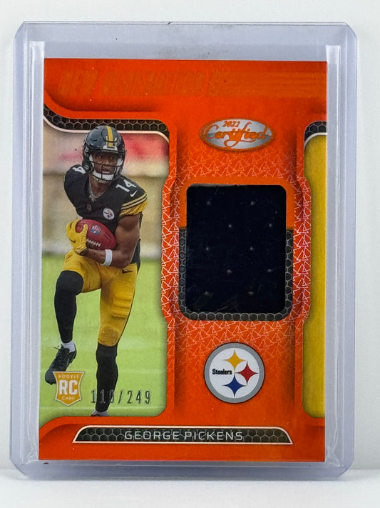 2022 Panini Certified #NGJ-GP George Pickens New Generation Rookie Patch RC 110/249 Pittsburgh Steelers