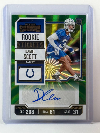 2023 Contenders #177 Daniel Scott Rookie Ticket Green Auto