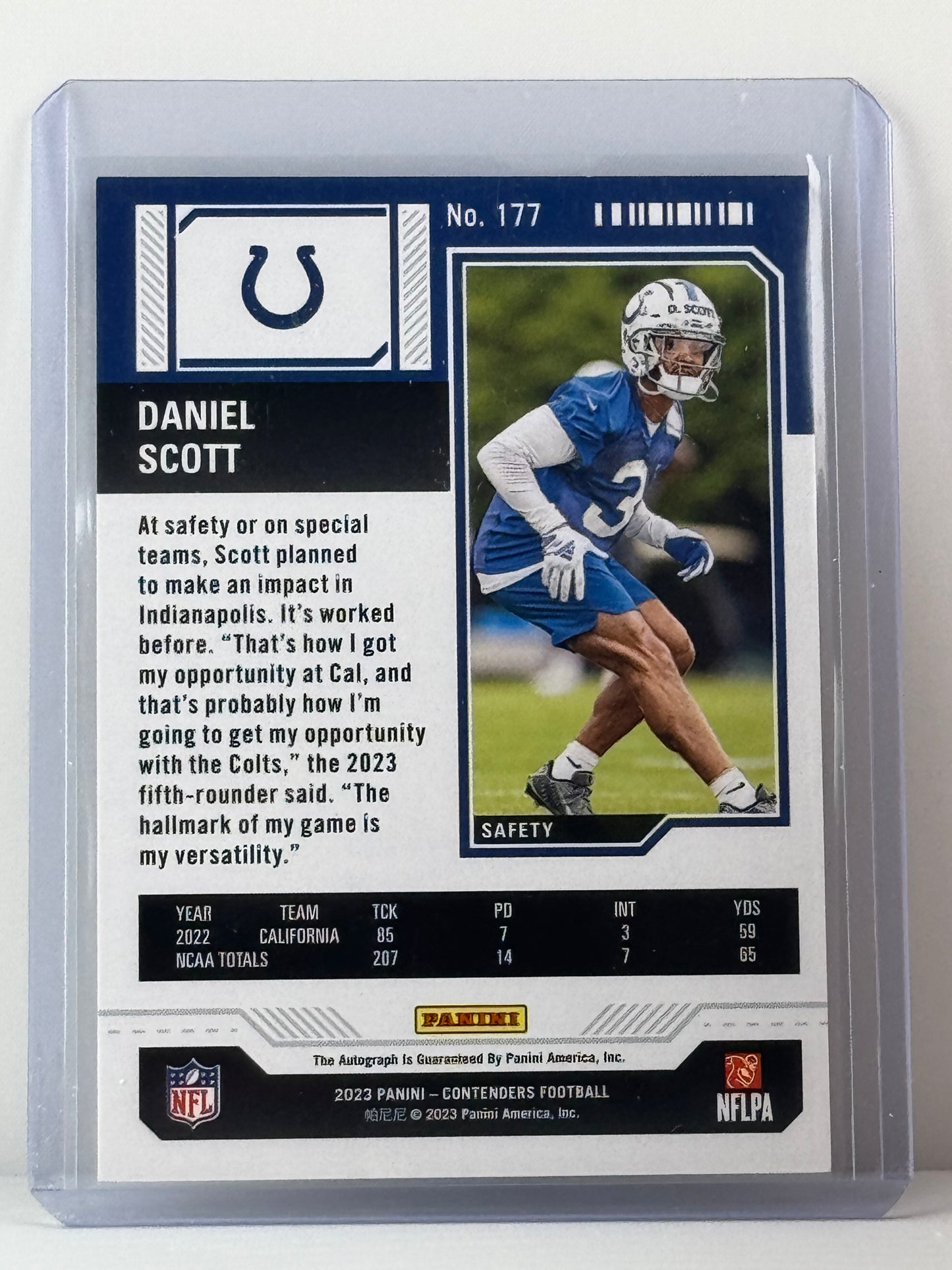 2023 Contenders #177 Daniel Scott Rookie Ticket Green Auto