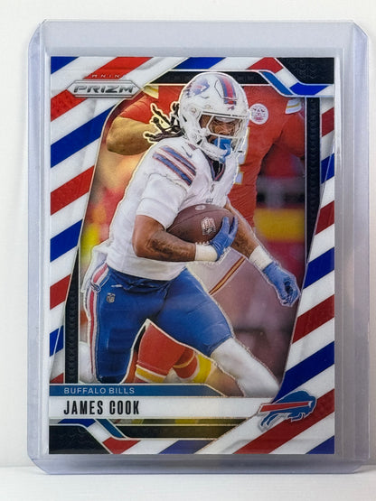 2024 Prizm #29 James Cook Red White Blue Prizm