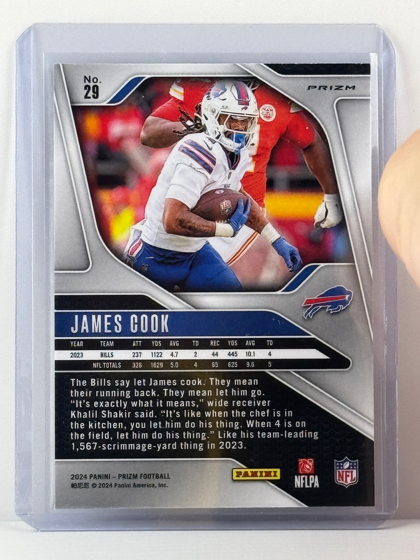 2024 Prizm #29 James Cook Red White Blue Prizm