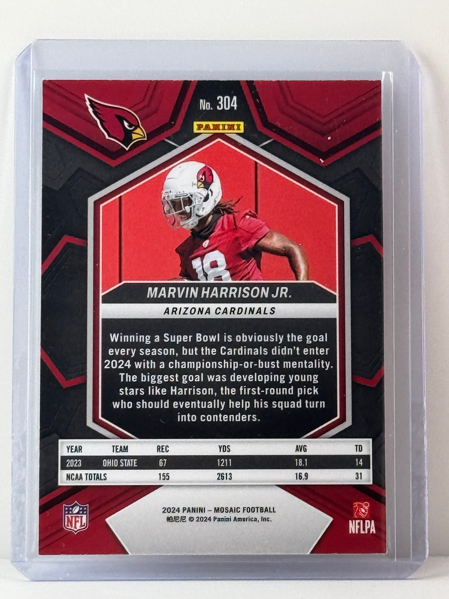 2024 Mosaic #304 Marvin Harrison Jr. RC