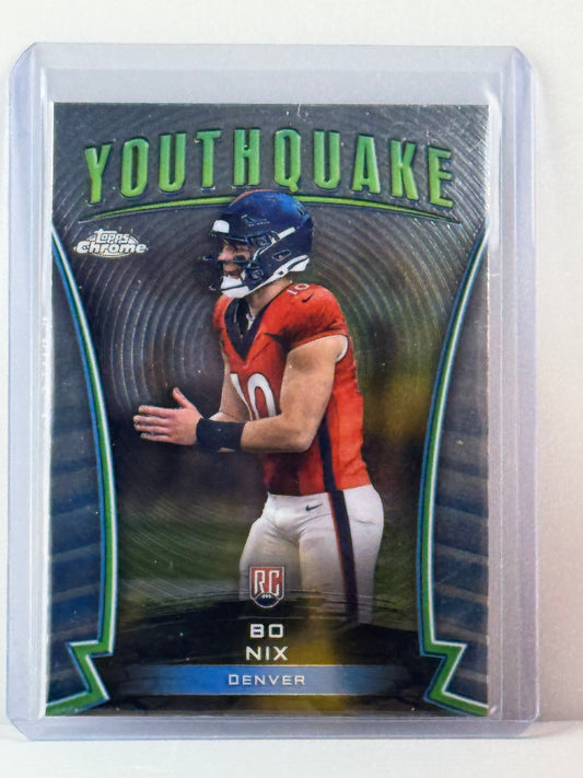 2024 Topps Chrome #Y-16 Bo Nix Youthquake RC Denver Broncos