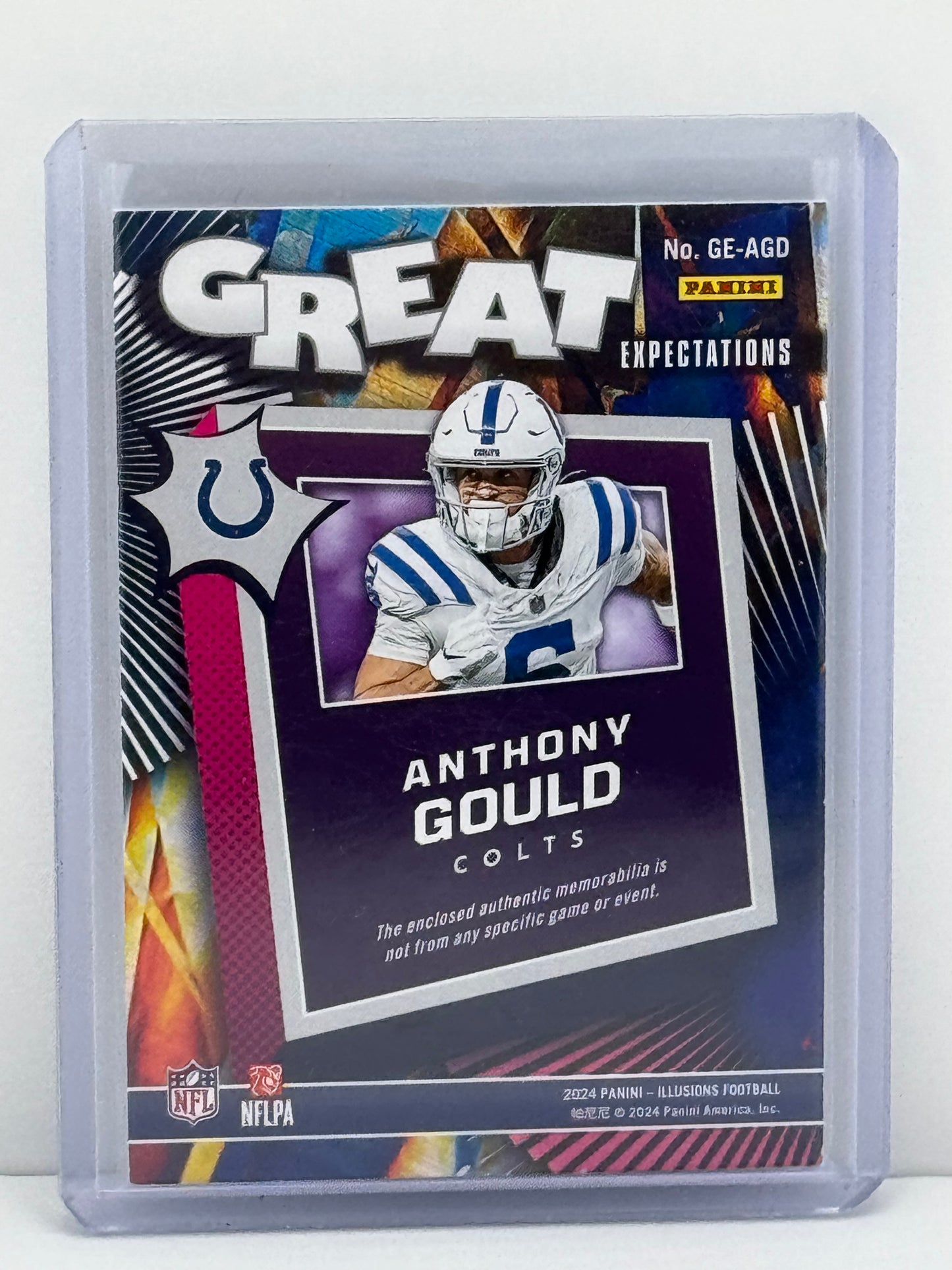 2024 Panini Illusions #GE-AGD Anthony Gould Great Expectations Rookie Patch RC