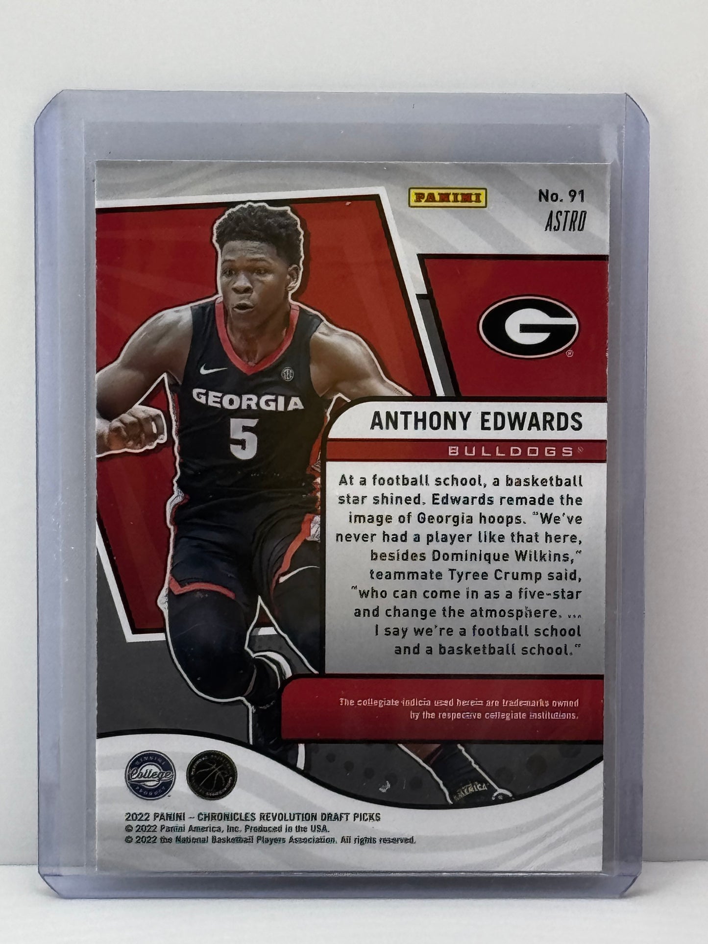 2022 Chronicles Revolution Draft Picks #91 Anthony Edwards Astro