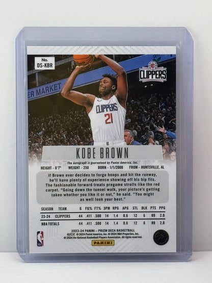 2023-24 Prizm Deca #DS-KBR Kobe Brown Auto RC
