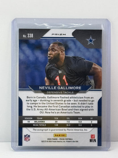 2020 Prizm #338 Neville Gallimore Auto RC Neon Green Pulsar