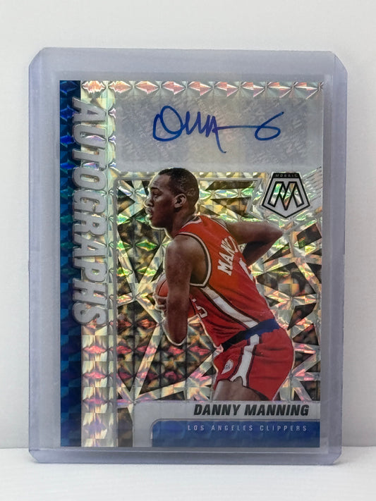 2020-21 Mosaic #AM-DMN Danny Manning Autographs Silver