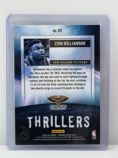 2023-24 Panini Phoenix #22 Zion Williamson Thrillers