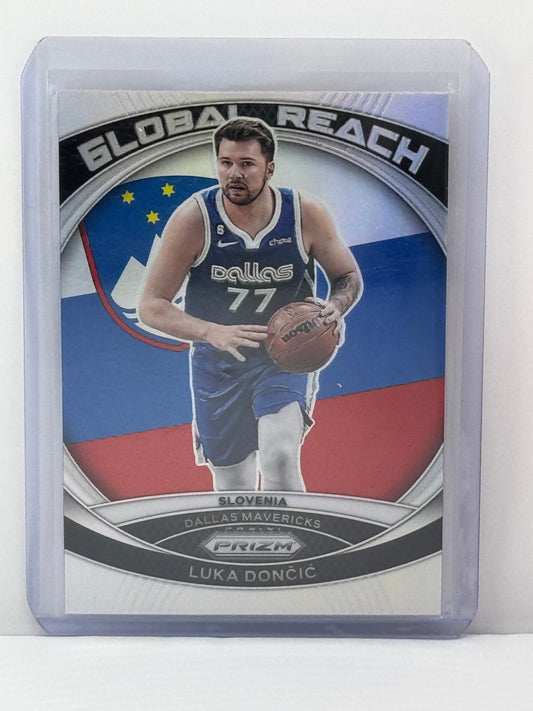 2023-24 Prizm #1 Luka Doncic Global Reach Silver